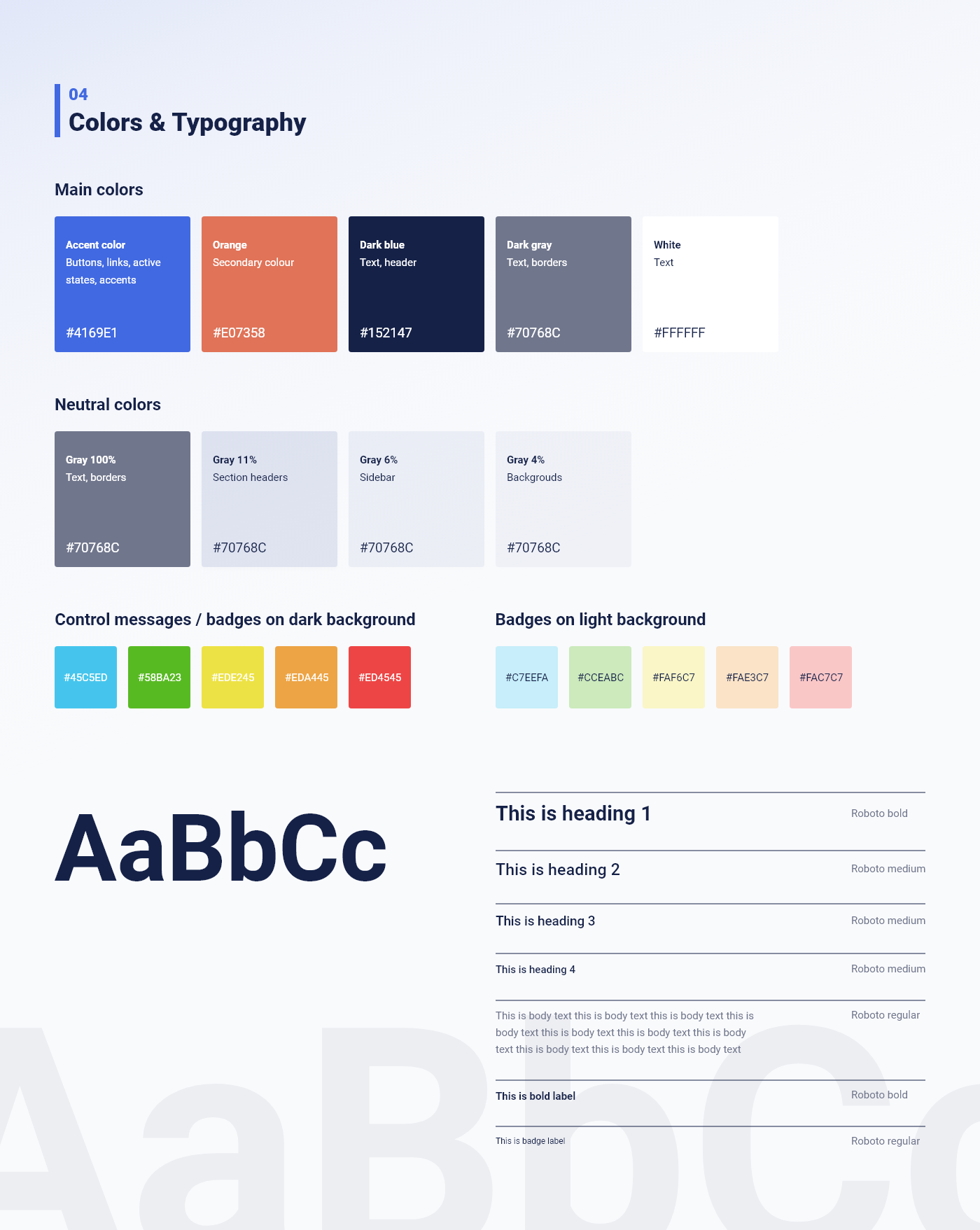 colors & typography