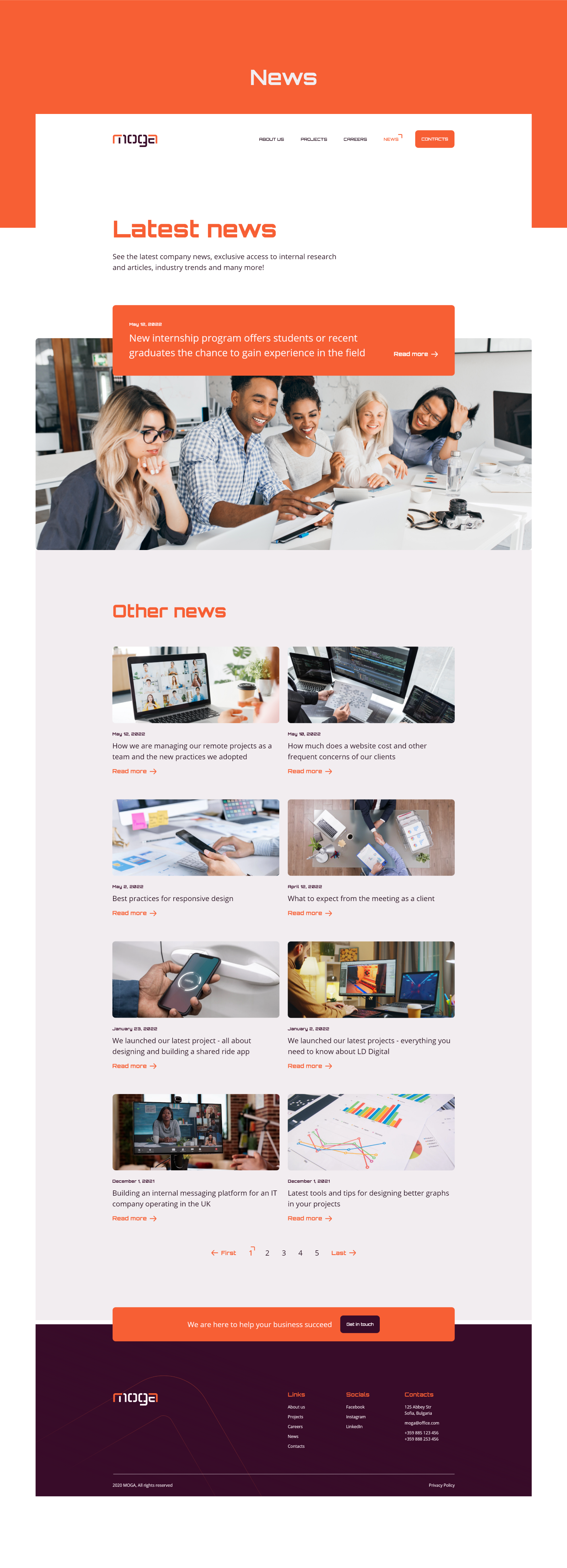 news screen design