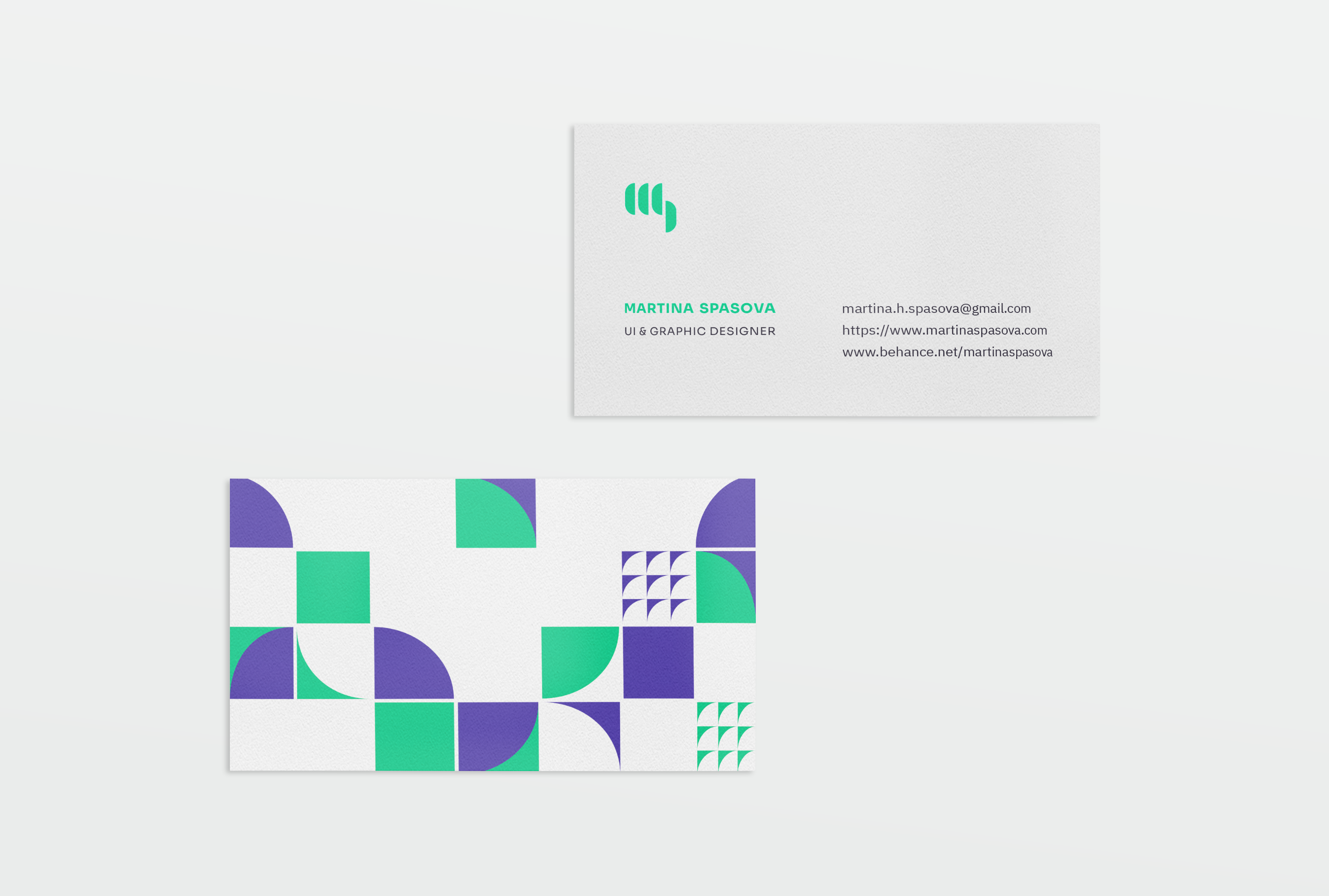 mock up of branded business card
