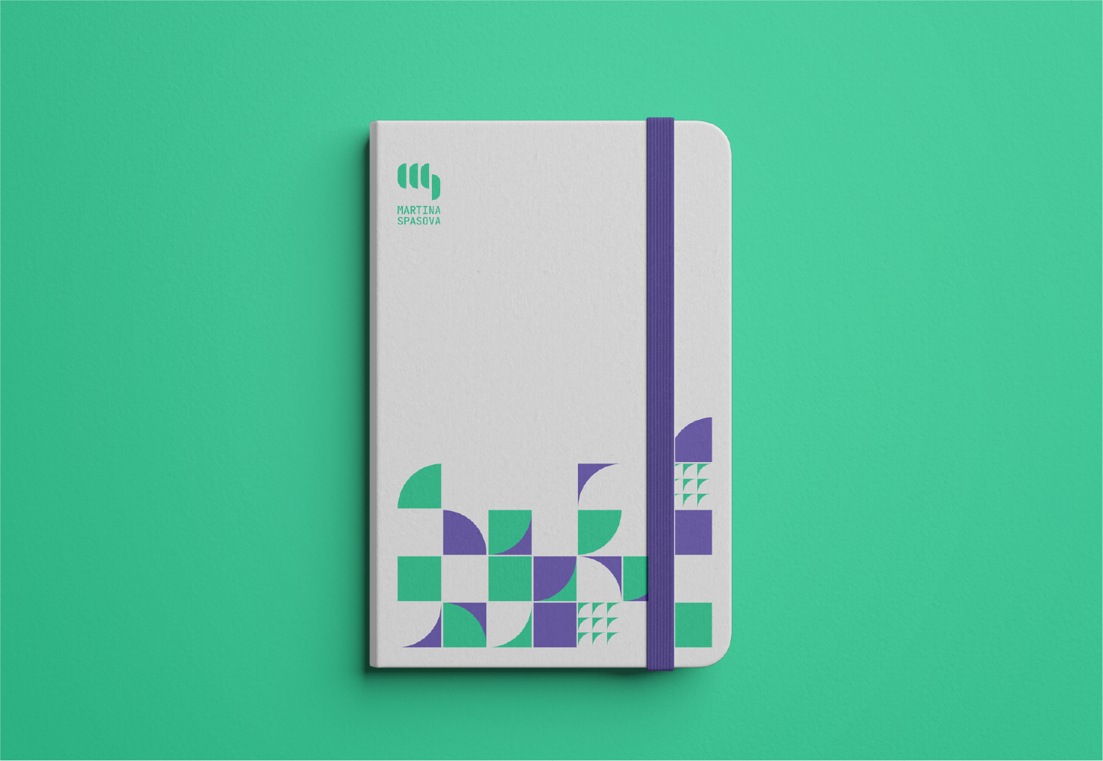 mock up of branded notebook