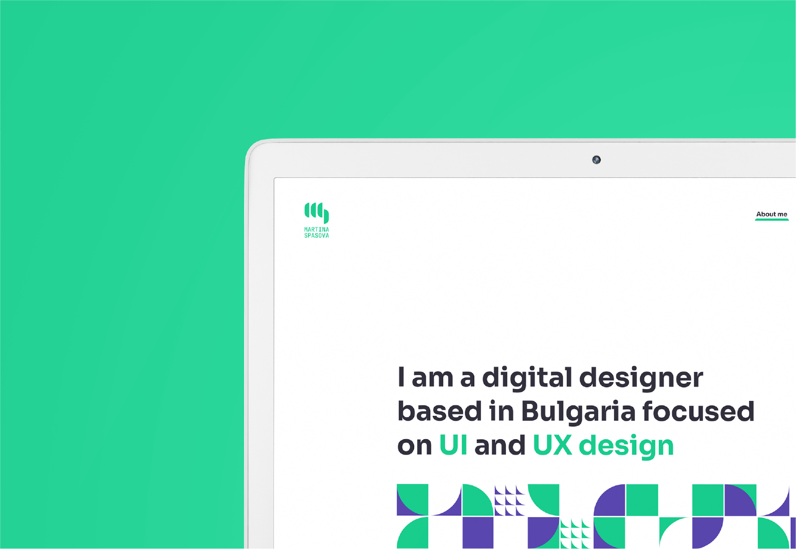 mock up of branded website